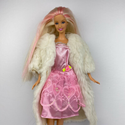 Barbie Pink Fashion Doll 1999 Mattel Pink Highlighted Hair Fur