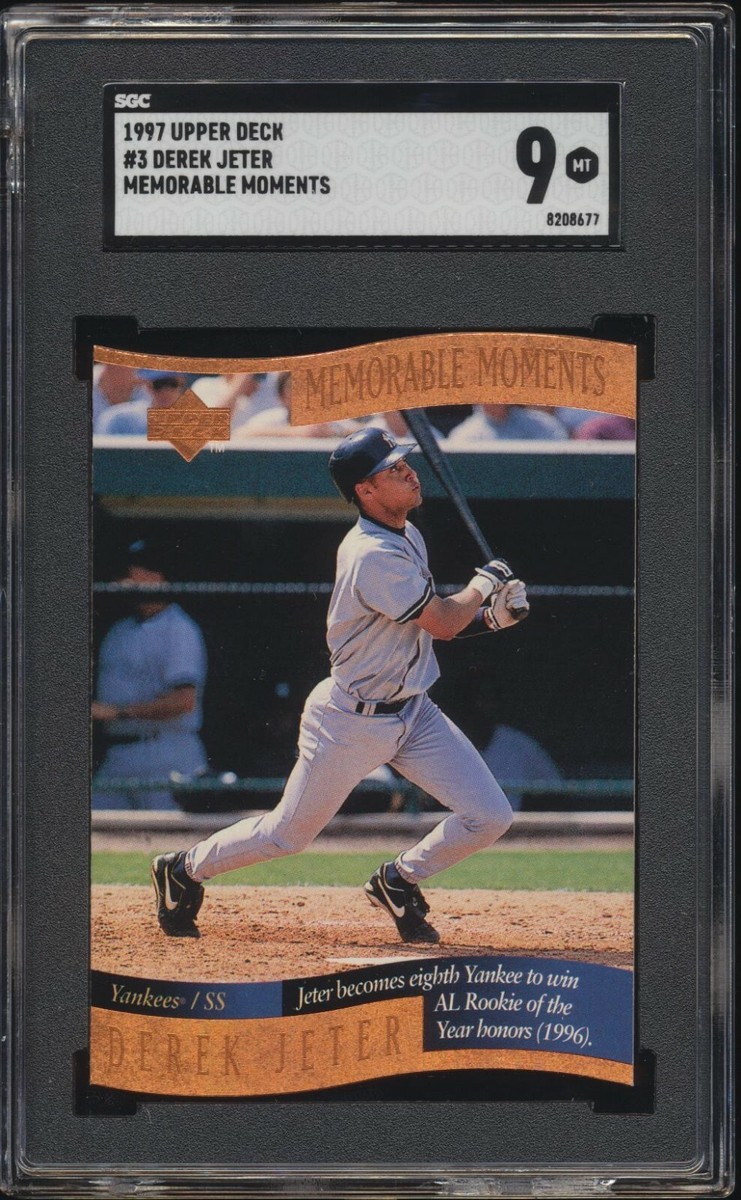 1997 Upper Deck Memorable Moments Derek Jeter #3 Die Cut SGC 9