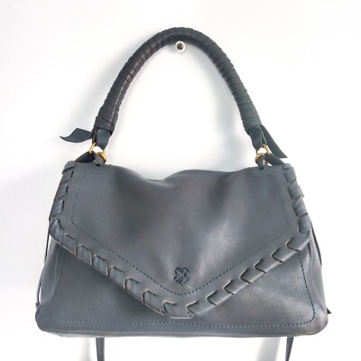 Lucky Brand Navy Blue Leather Crossbody Top Handle Boho Purse