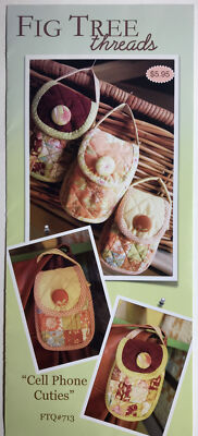 Cell Phone Cuties Holder Pouch Purse Fig Tree Threads Sewing
