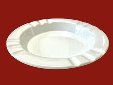 Large Cigar Cigarette Ashtray Tobacciana White Ceramic Vintage