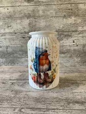 Robin Vase boots Glass Vase Decoupaged