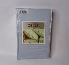 2 Standard Pillowcases 300 Thread Count Sateen Blue Pillowcase Set