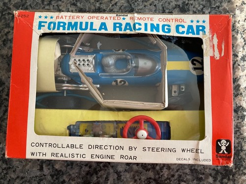 VINTAGE NOS BANDAI TIN FORMULA RACING CAR NO. 4252 TESTED AND FULLY OPERATIONAL! - Picture 19 of 24