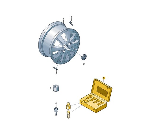 NEW VW T-ROC ANTI-THEFT WHEEL BOLT WITH ADAPTER WHT001814 | eBay