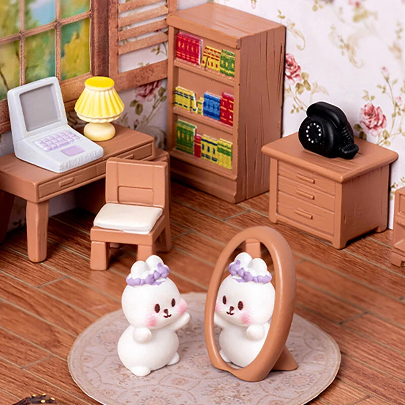 13 pezzi Studio retrò decorazioni per la casa delle bambole fai da te - Immagine 2 di 4