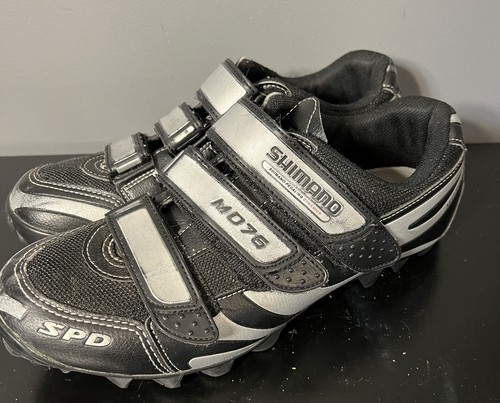 Shimano MD76 Cycling Shoes Mens Size 42 Black SH-MD76 US Size 8.5 - 第 1/8 張圖片