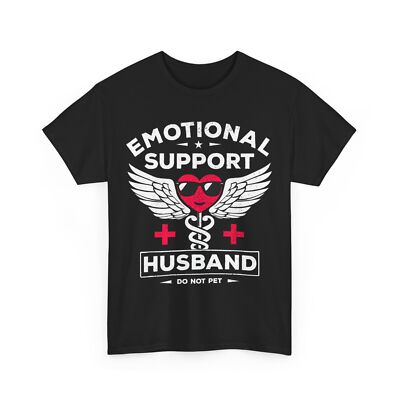 Emotional Support Husband Do Not Pet Shirt, Husband Heart Sunglasses T-shirt