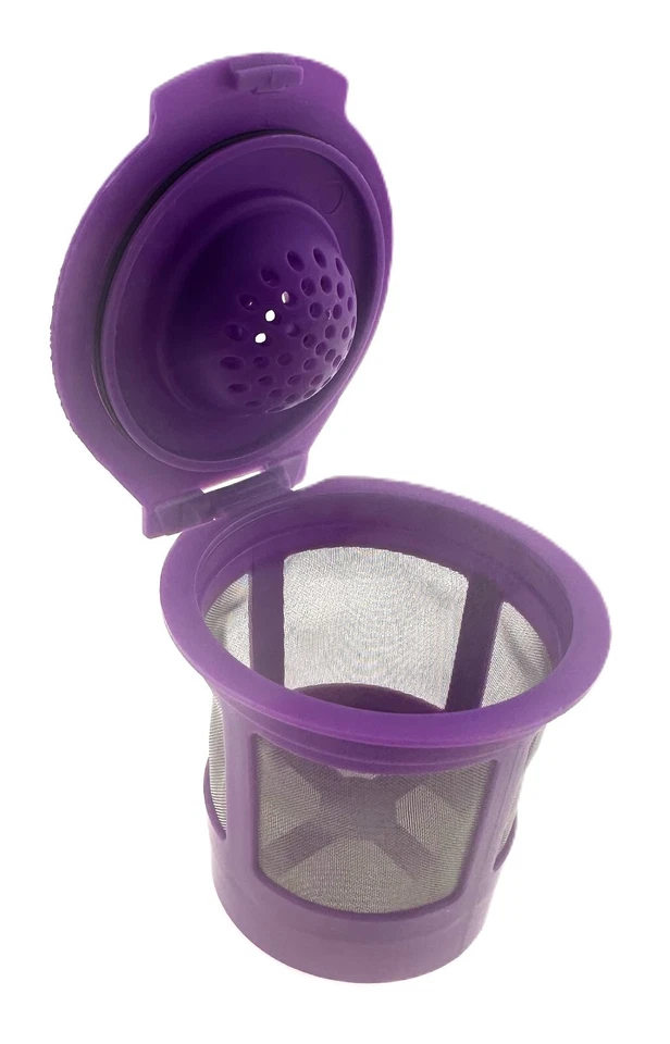 Pacote com 6 cápsulas de filtro de café reutilizáveis recarregáveis individuais K-Cups sistema, compatível com Keurig 2.0 - Imagem 3 de 3