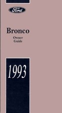 1993 Ford Truck Bronco Owners Manual