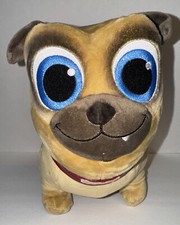 Disney Junior Puppy Dog Pals Rolly Plush Pug 12" Stuffed Animal Red Collar