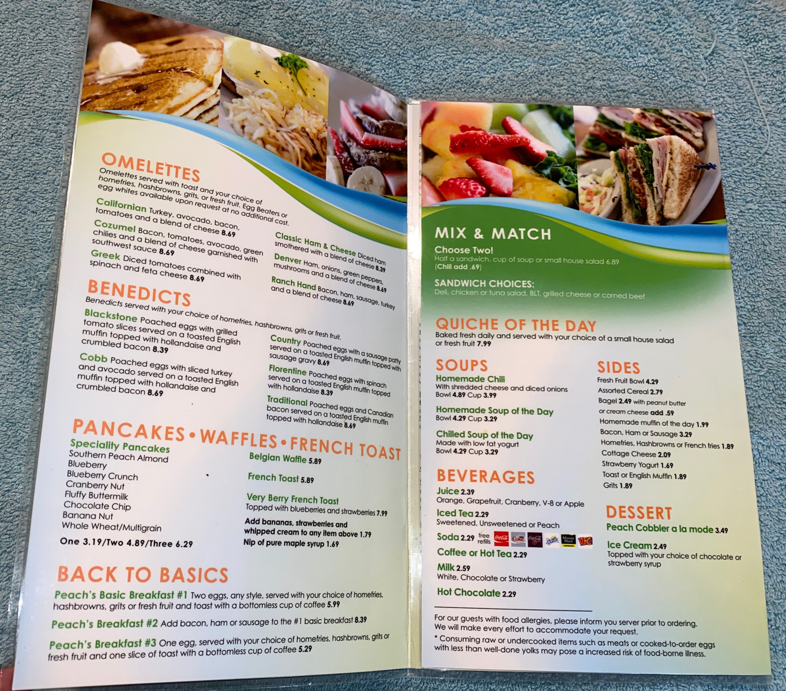 Peach’s Restaurant Menu, FLORIDA eBay