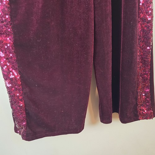 Bonnie Jean Velvet Sequin Jumpsuit Girls Size 16.E93 - Picture 9 of 10