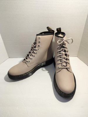 Doc Dr Martens Size Taupe Brown Combat Leather Boots