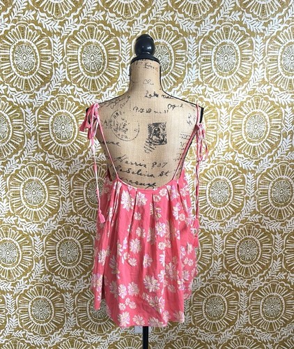 NWT Free People Indigo Molly Floral Cotton Babydoll Tunic Hollyhock Combo Sz S - Picture 8 of 10