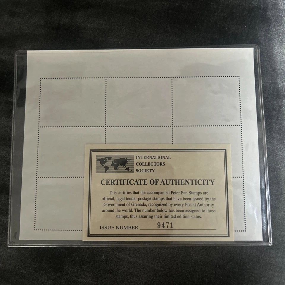 DISNEY Vintage CLASSIC FAIRYTALES In POSTAGE STAMPS - PETER PAN - 1980's - Image 2 of 4