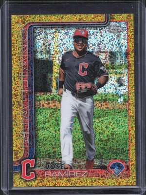 2025 Topps Chrome Jose Ramirez #12 Image Variation SP Gold Mini Diamond /50