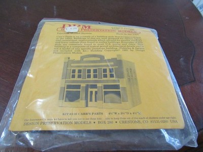 VINTAGE DESIGN PRESERVATON MODELS (DPM) HO #116 CARR'S PARTS - NIP -SEALED