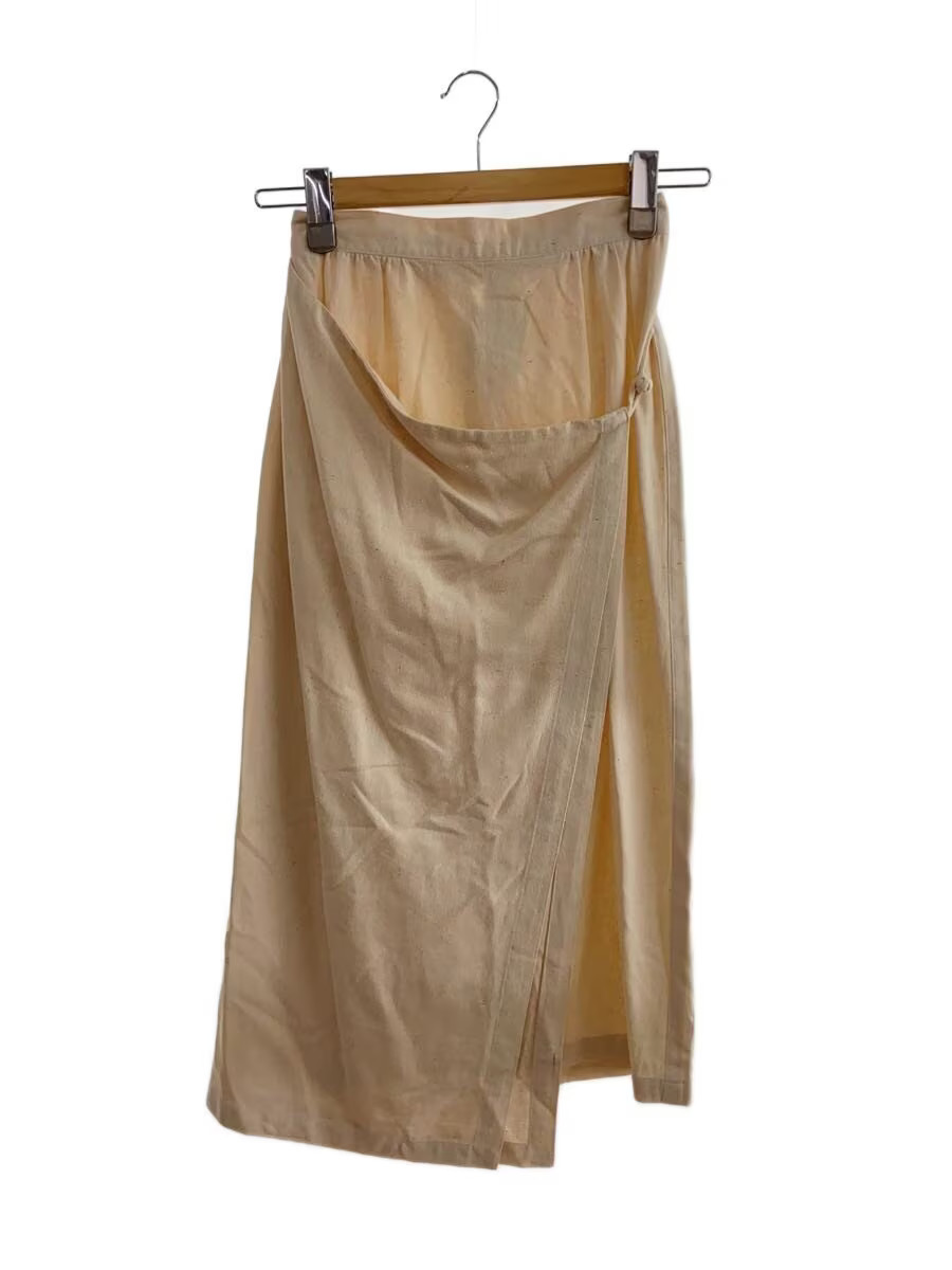 I.S. ISSEY MIYAKE SPORT 80s archive wrap skirt size 9 silk cream