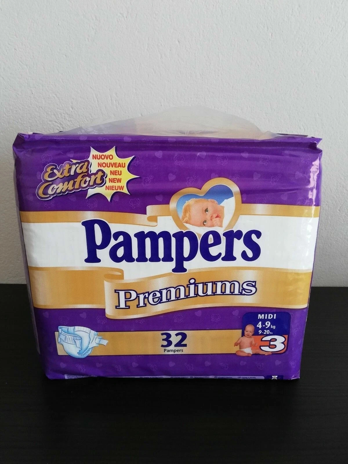 Vintage Pampers Premiums full pack with 32 diapers 4-9kg / 9-20lbs New Sealed
Opens in a new window 