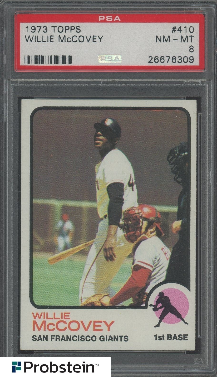 1973 Topps #410 Willie McCovey San Francisco Giants HOF PSA 8 NM-MT