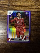 2022-23 Topps Chrome UEFA Leroy Sane Purple Gold Seismic Bayern Munich