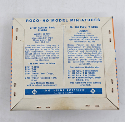 ROCO Minitanks Russian Tank T-34/76 HO Scale WWII | eBay
