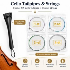 4/4 Cello Tailpiece  1 Set of 4/4 Cello Strings A D G C Replacement Parts
