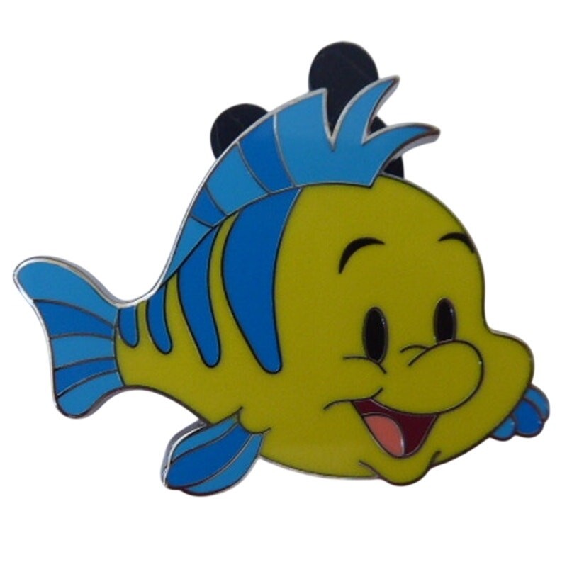 Disney Trading Pin 189068    Flounder - Cute Disney Sidekicks Booster Set