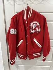 Vintage Varsity Cheer Letterman Jacket Size Medium 1982
