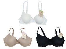 Warner's Cloud 9 Underwire Light Lift Ribbed Solid Color Women's Bra NWT