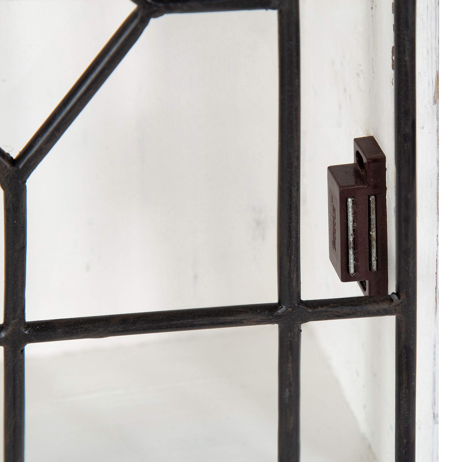 Megara Decorative Wooden Wall Hanging Curio Cabinet for Open Storage with Dec...