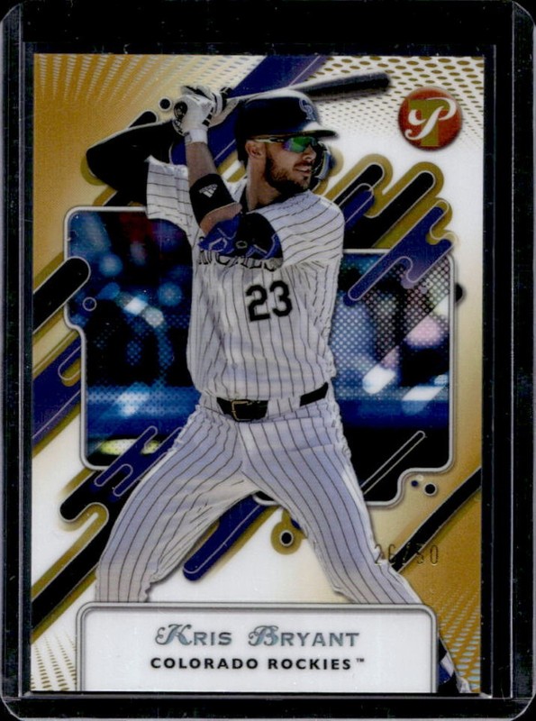 2025 Topps Pristine Kris Bryant Gold Refractor #/50 Rockies