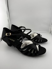 NWOB 128 Capezio Georgia Ballroom Shoe Black Size 8.5M