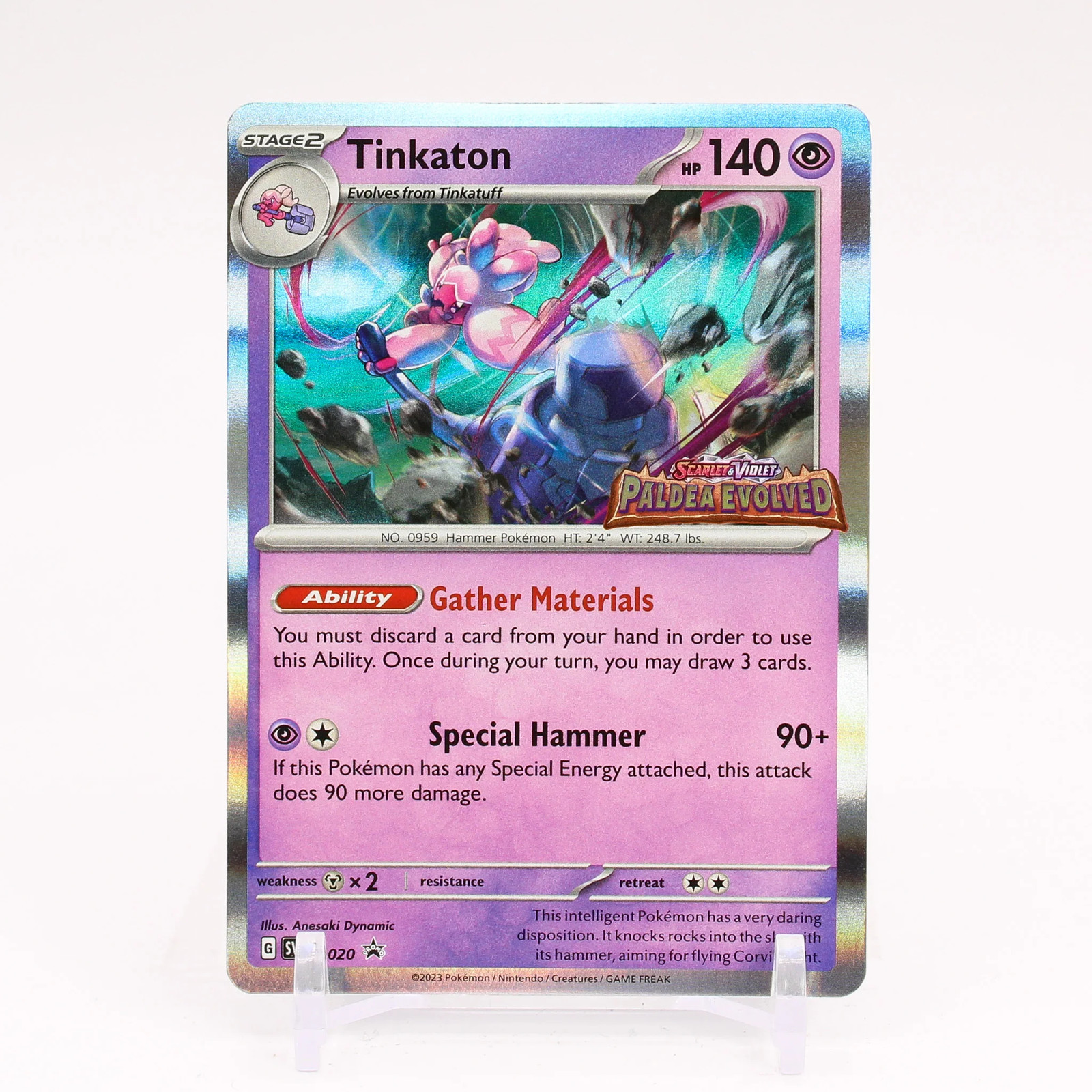 Tinkaton - SVP020 Paldea Evolved Prerelease Promo Stamped Pokemon - NM/MINT