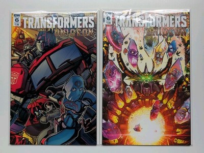 Transformers: Unicron #6 (2018) A & B Covers Set NM Optimus Prime IDW Comics