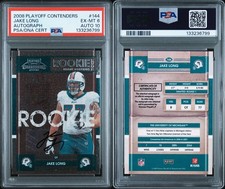 JAKE LONG 2008 PLAYOFF CONTENDERS ROOKIE AUTO RC SP PSA 6 AUTO 10 POP 1 DOLPHINS