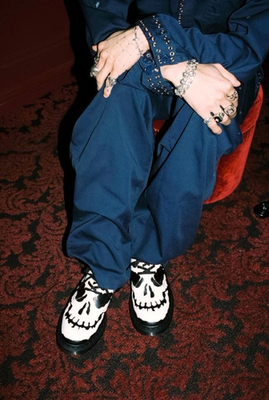 Supreme × Dr.Martens 1461 Skull 3eye Shoe Black White 42936001