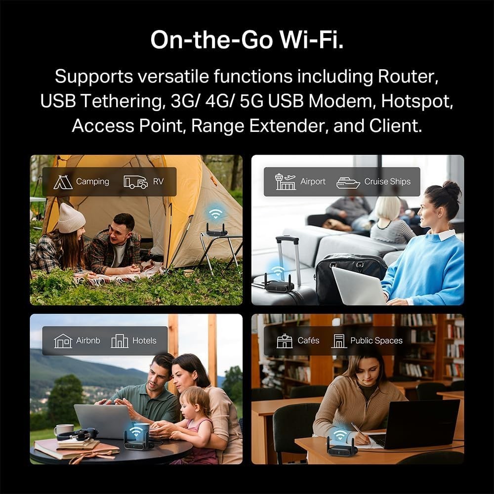  BE3600 Wi-Fi 7 Portable Travel Router TL-WR3602BE WiFi 7, BE3600 Travel Router