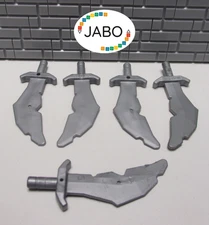 (N11/4/3) LEGO 5x 23984 Saber / Sword Flat Silver 79016 79007 79014 9473 71834
