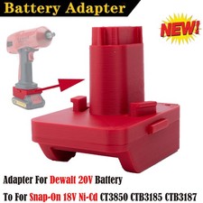 1X Adapter For Dewalt 20V Li-ion Battery To For Snap-On 18V Ni-Cd Cordless Tools
