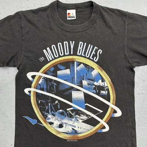 Vintage Moody Blues T Shirt Mens Small Black 1986 Live in Co 1980s vintage concert t-shirt, vintage, size S, single stitch, B+ condition