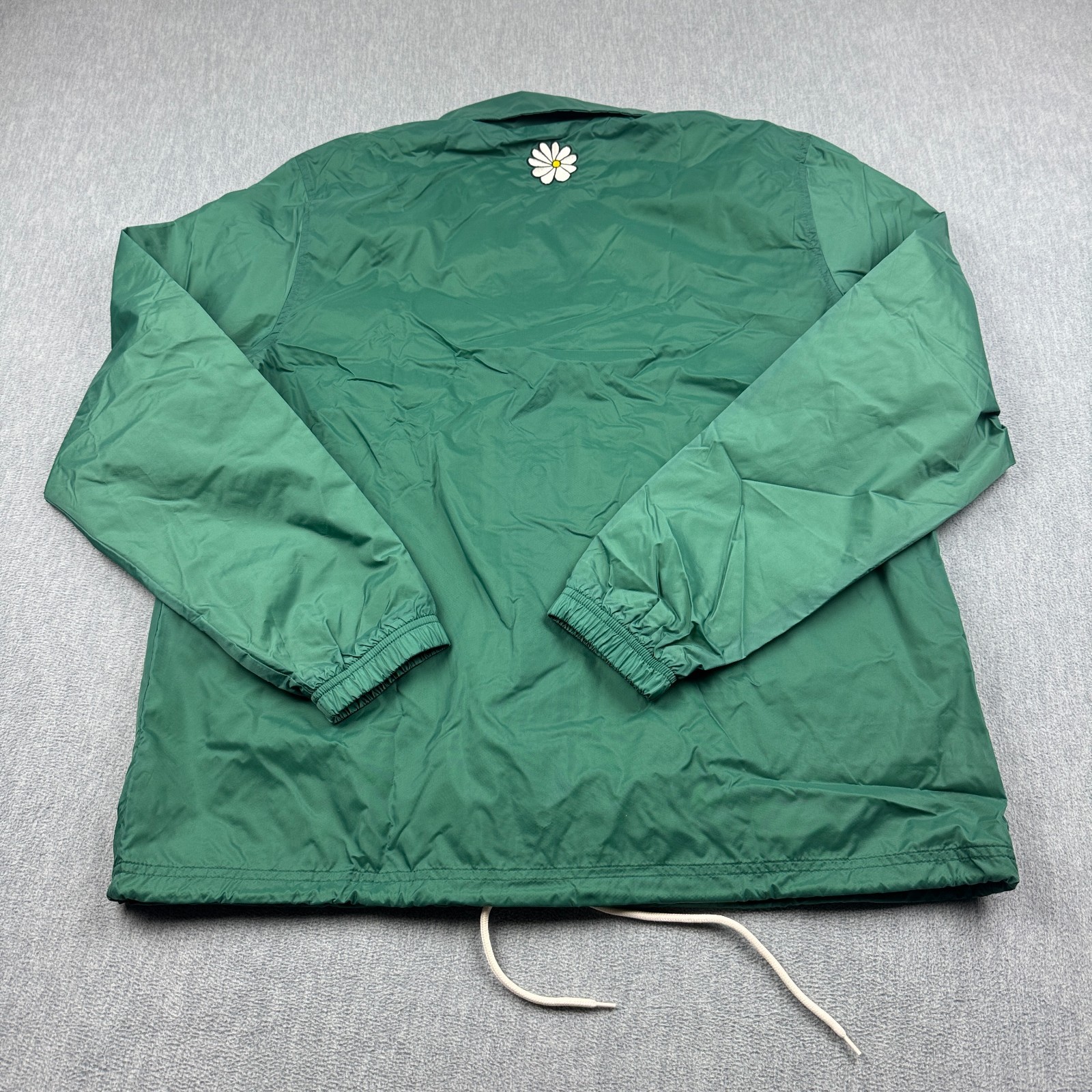 Nike Jacket Mens Large Green Club Coaches Snap Up Windbreaker Daisy Mesh Lined thumbnail 12