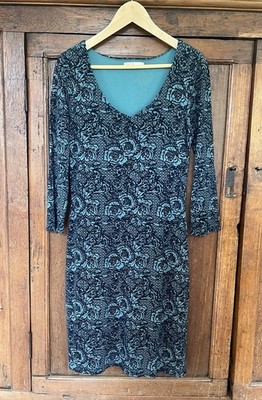 Kleid Sissy Boy, Größe M, Blau( petrol)Schwarz, hochwertig ￼