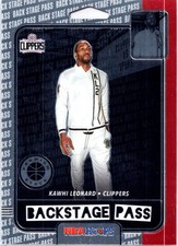2019-20 Hoops Premium Stock #8 Kawhi Leonard Backstage Pass