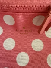 NEW Kate Spade Large Cooler Bag Insulated Travel Pink Polka Dot Beach Picnic