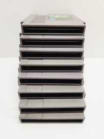 8 Black Label NES Games Lot Hogans Alley Kung Fu Excitebike Volleyball Tested 