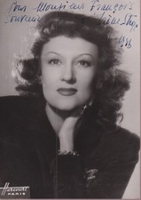 Irène STROZZI PHOTOGRAPHIE ORIGINALE HARCOURT 18*13 avec AUTOGRAPHE ALHAMBRA