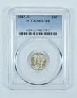 1942-D Mercury Dime MS63 FB PCGS Blue Label