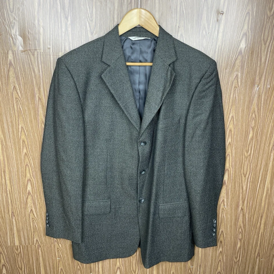 Pronto Uomo Italy Made Sport Coat Mens 38R Brown Multicolor Wool Double Vented - Image 2 of 4